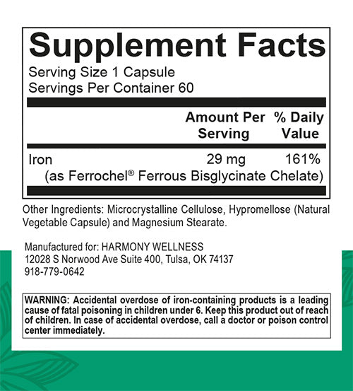 Iron Bisglycinate - 60 Servings